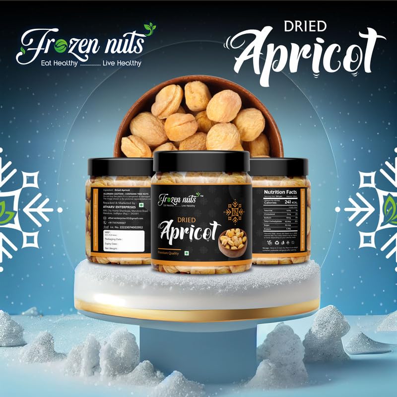 Image of FROZEN NUTS Sun Dried Apricot (Jardalu Khumani) 1 Kg - Natural Dried Apricots Dry Fruit, Seedless, Sweet & Fresh, Healthy Snack, Rich in Fiber & Antioxidants