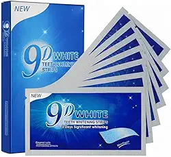 Fitas Branqueadoras white para Dentes, 9D, 14 fitas, 7 envelopes, Efeito em 3 Dias, Sabor Menta