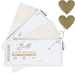 2 Pack Scratch Card Reveal Concert Tickets Scratch Card with Envelopes, Surprise Concert Ticket Gift, Personalised Scratch...