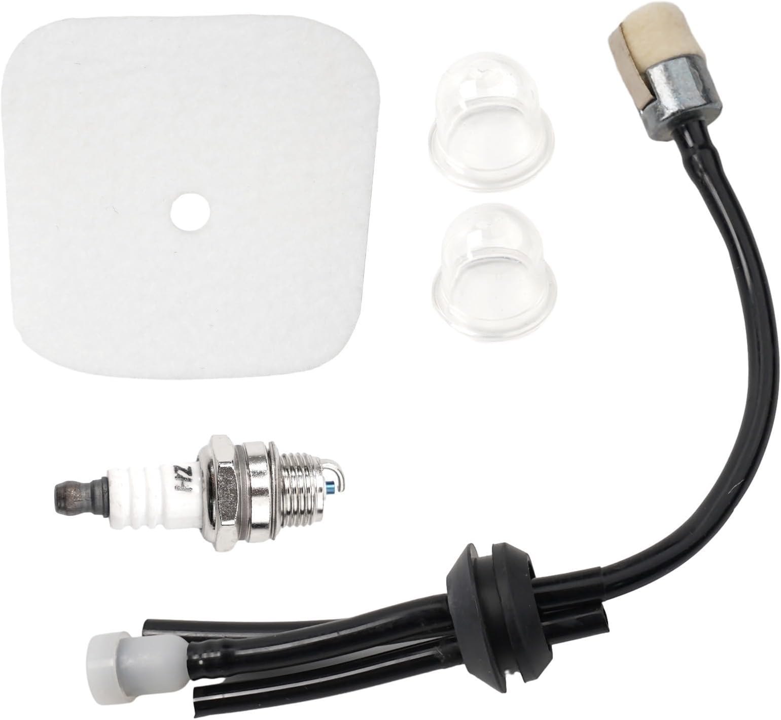 Air Filter + Fuel Lines + For Primer Bulb Assembly for Mantis Tiller Cultivators (7222M, 7920, 7924) – Compatible with Two-Cycle SV-4B and SV- Series
