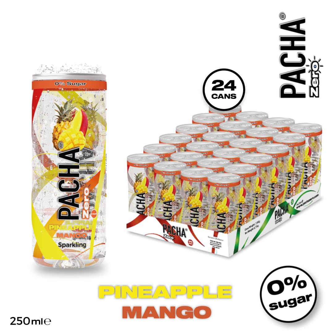 PACHA Drink Zero 24x Sparkling Flavored Water Sugar Free 250ml