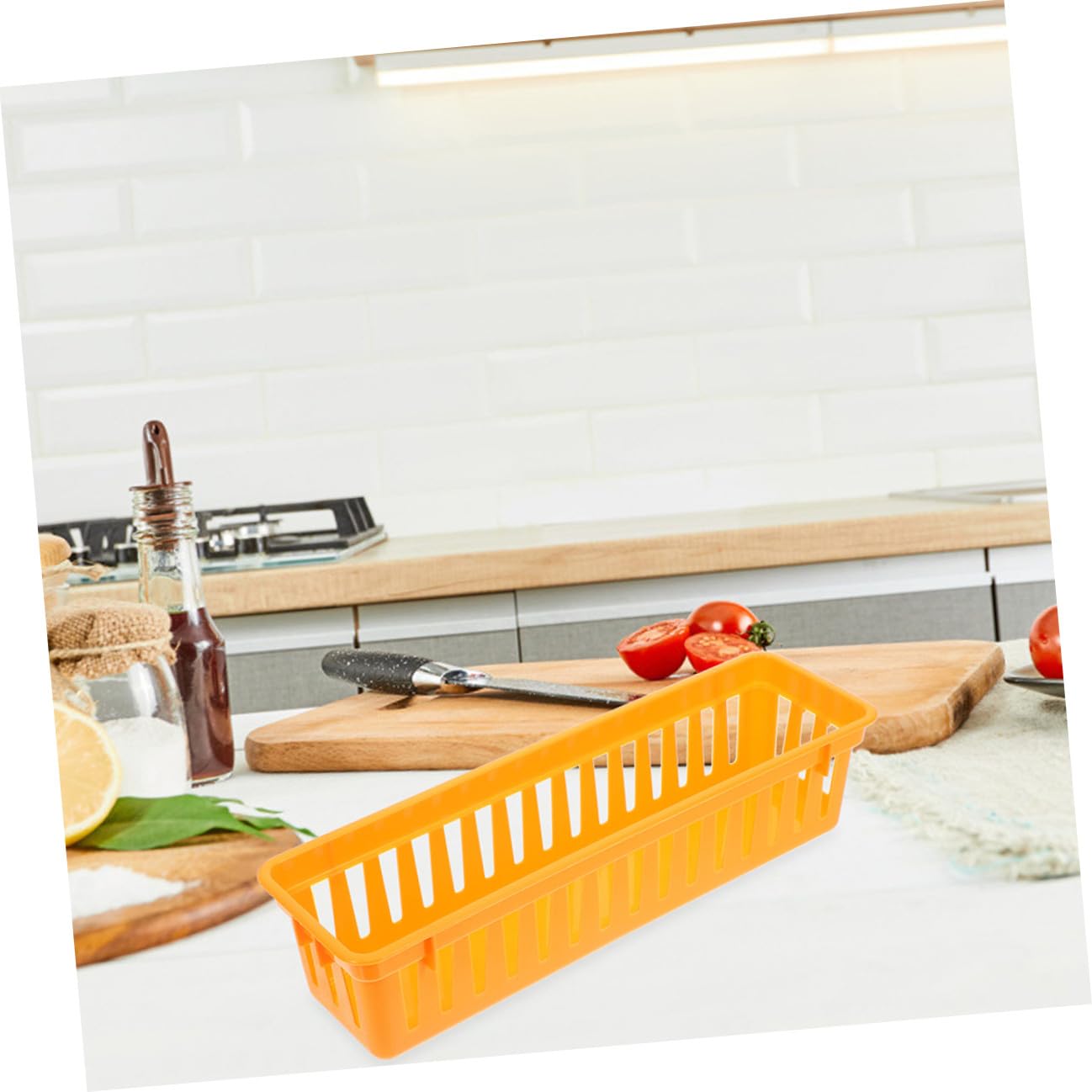 TEHAUX 2 Set Cestini Portaoggetti in Plastica Colorata Per Organizzazione Insegnanti Design Stretto Per Matite E Cancelleria Organizer Multiuso Per Scrivania Casa E Scuola 12 Pezzi*2