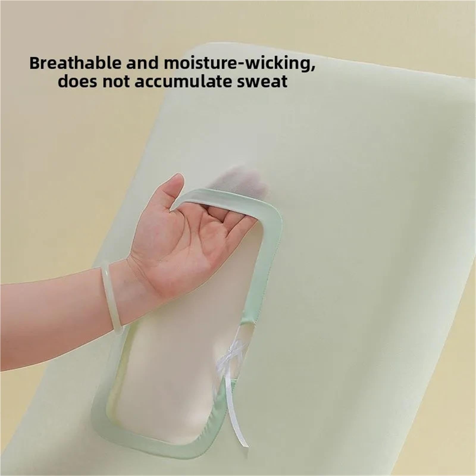 Federe Rinfrescanti Federa in seta stretch color ghiaccio | Le fasce elastiche si adattano perfettamente ai cuscini in memory foam(Blue,4PCS)
