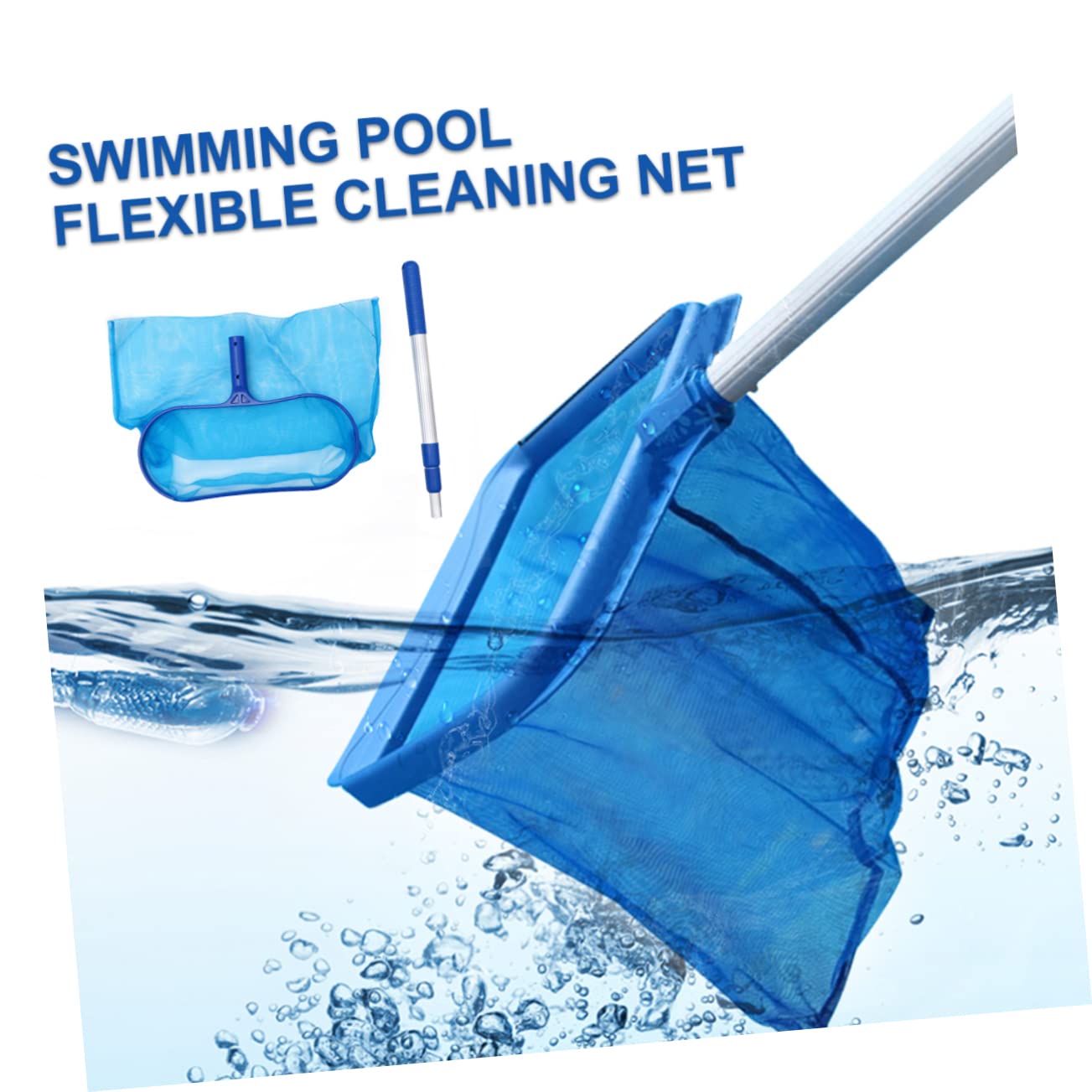Limpiador de Piscinas 3*35cm con Malla para Skimmer, Azul, Desmontable