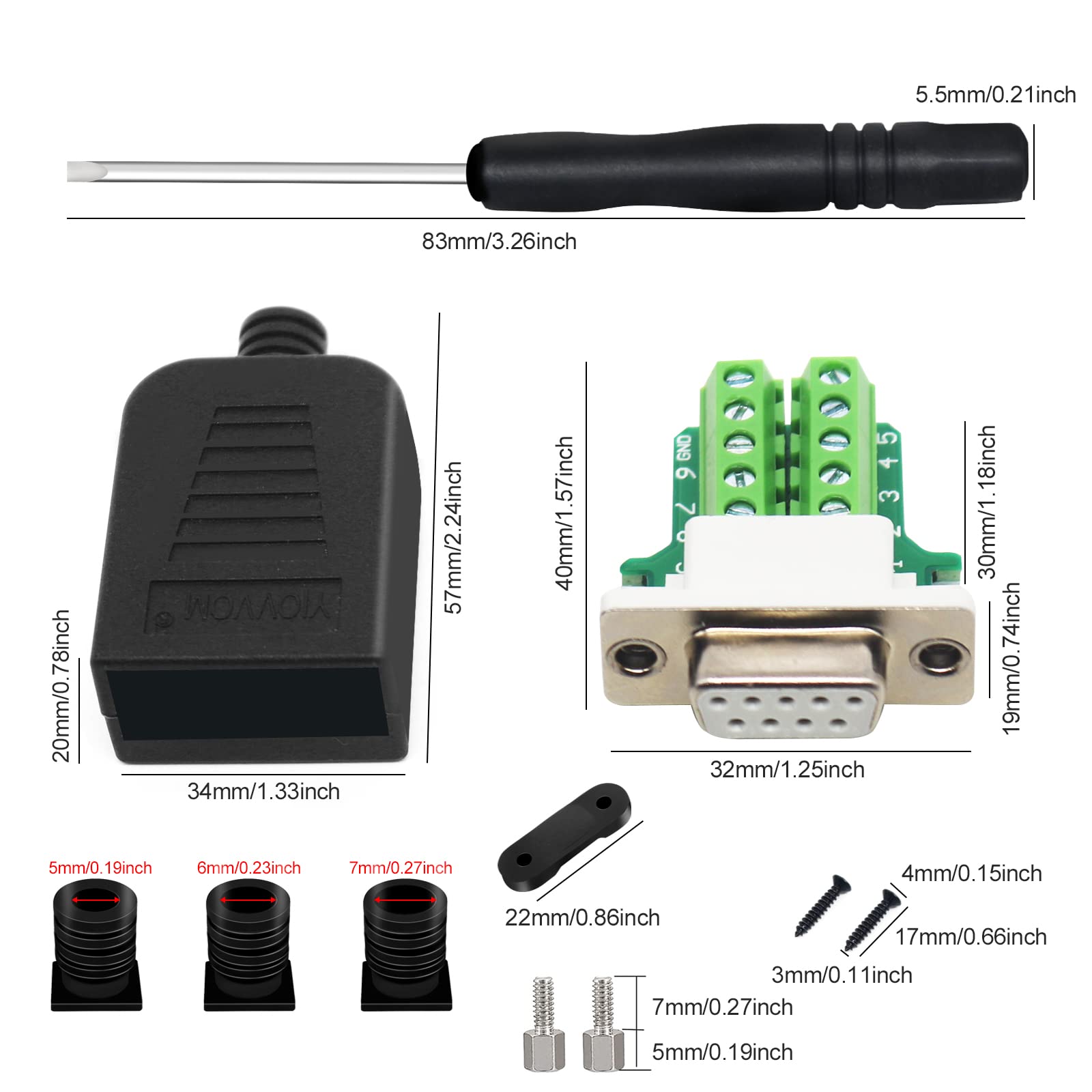 DB15 Breakout Connettore Maschio Adattatore 15 Pin Porta Adattatore A - Foto 3