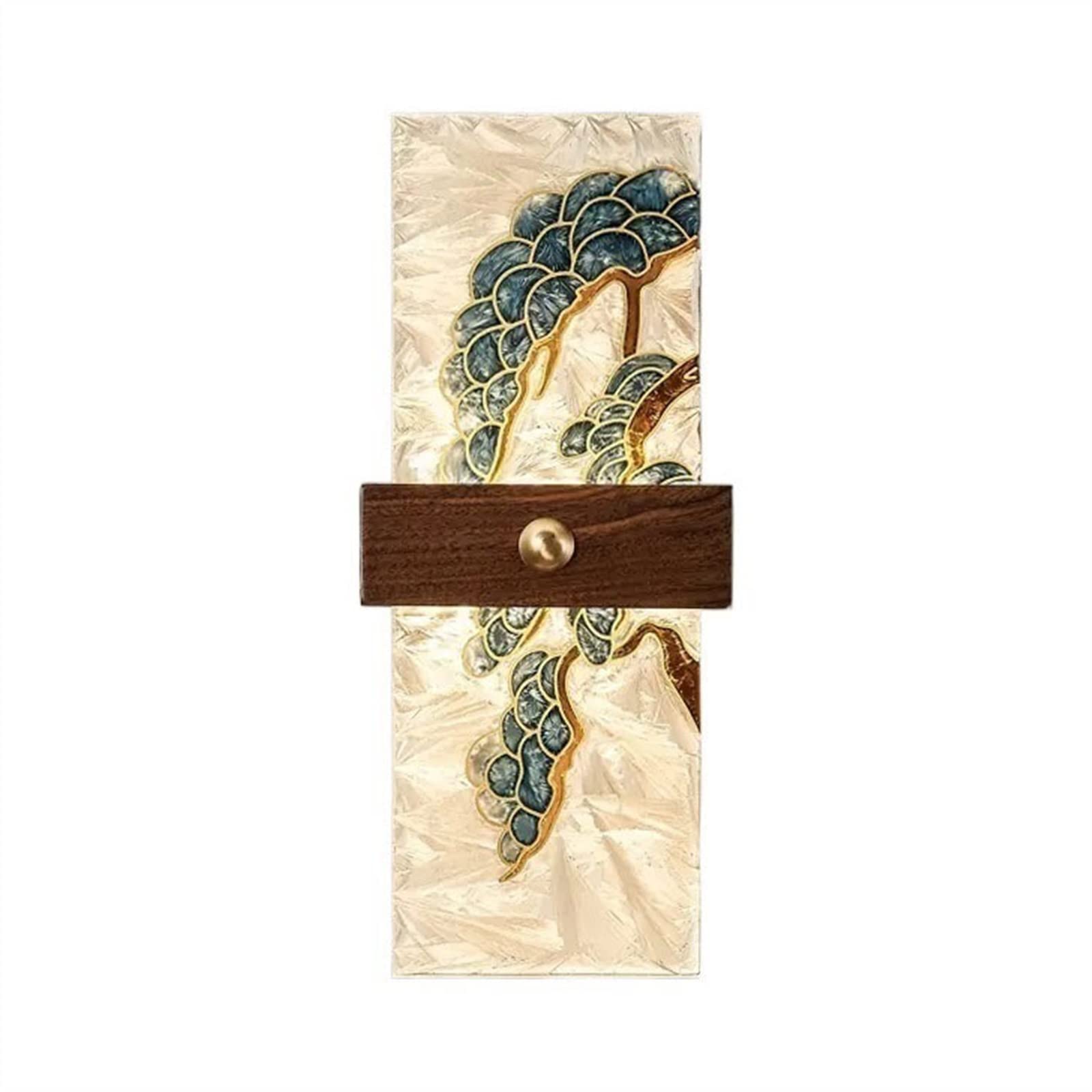 H8Q4D7N5G9 Wall Sconce Creative Wooden Living Room Wall Lamp, Hallway Lighting, Bedroom Bedside Decorative(Small)