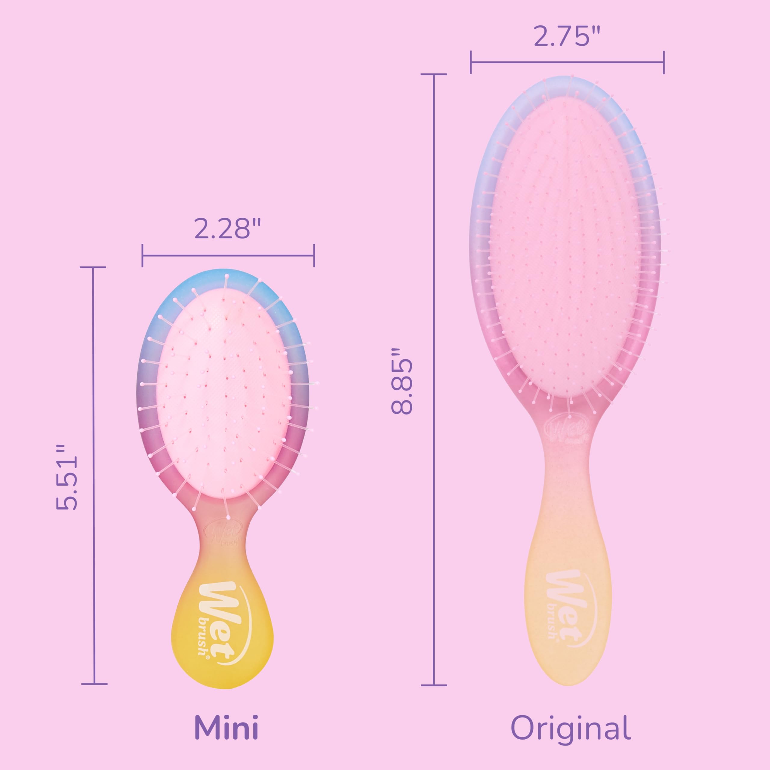 Amazon | ウェットブラシ ミニ デタングラー ヘアブラシ やさしい 