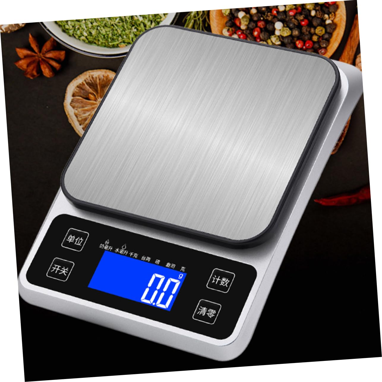 Präzise Küchenwaage aus Edelstahl mit 5kg Kapazität und Hoher Genauigkeit Elektronische Küchenwaage zum Kochen und Labormaßstab für Exakte Messungen