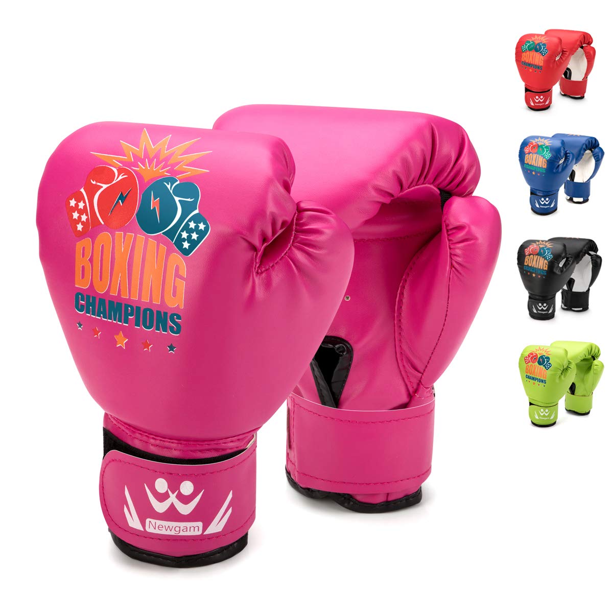 Newgam Kids Boxing Gloves, Children Junior Sparring Kickboxing Training  Gloves,Junior Punch Bag MMA Training Muay Thai Mitts PU Leather 5oz for 