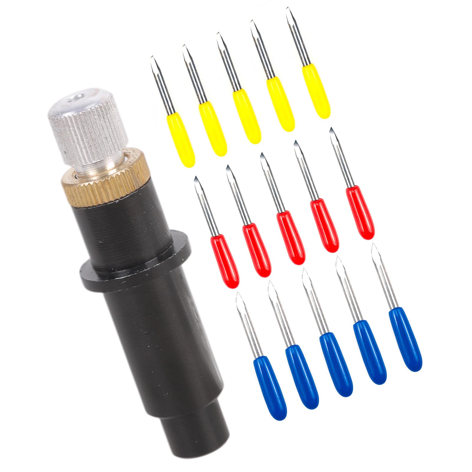 Kalttoy Set Slices For Vinyls Cutter 30/45 / 60 Degrees, Vinyls Cutter Slices, Replacement For Cutting Plotter With Holder Base High Precisions Plotter Cutting Tool