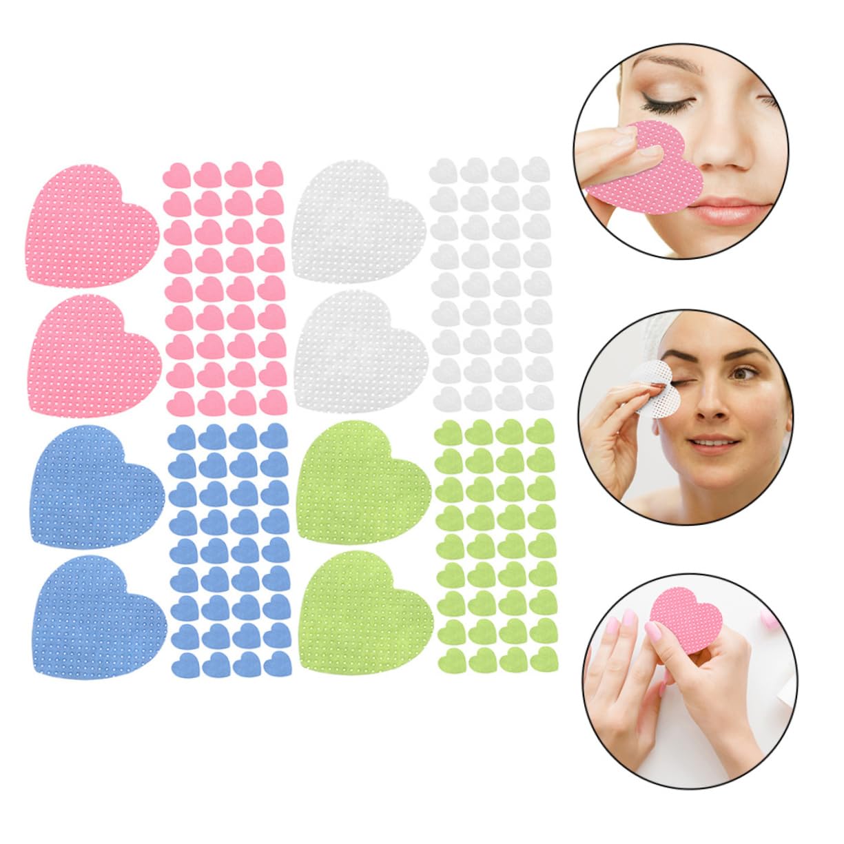 SHERCHPRY 4 Sätze Nagelentferner Baumwolle Nagellackentferner Make -up -entfernertücher Nageltücher Kleber Wischt Wimpernverlängerungen Ab Schmelzgeblasenes Tuch 800 Blatt*4