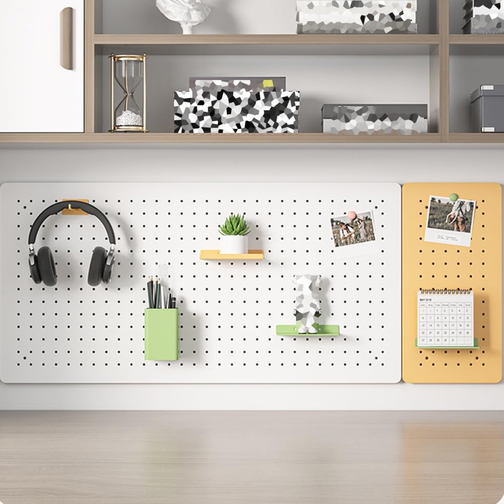 Przechowywanie narzędzi garażowych, zestaw organizera z pionową przegrodą, montowana na ścianie, tablica do przechowywania narzędzi, żółty, 80 x 40 cm