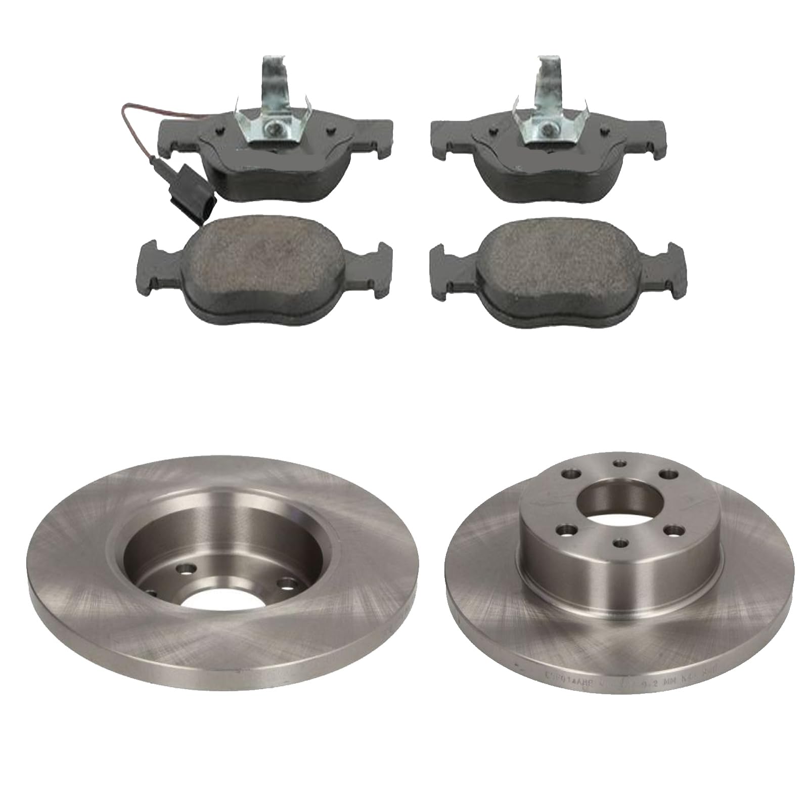 KIT FRENI ANTERIORI compatibile con FIAT PUNTO (188, 188AX) - DISCHI + PASTIGLIE OEM: FDB1040, FDB1040B, FDB1160 | 15857 |SOSTITUZIONE DIRETTA|BASSA POLVERE|SILENZIOSO