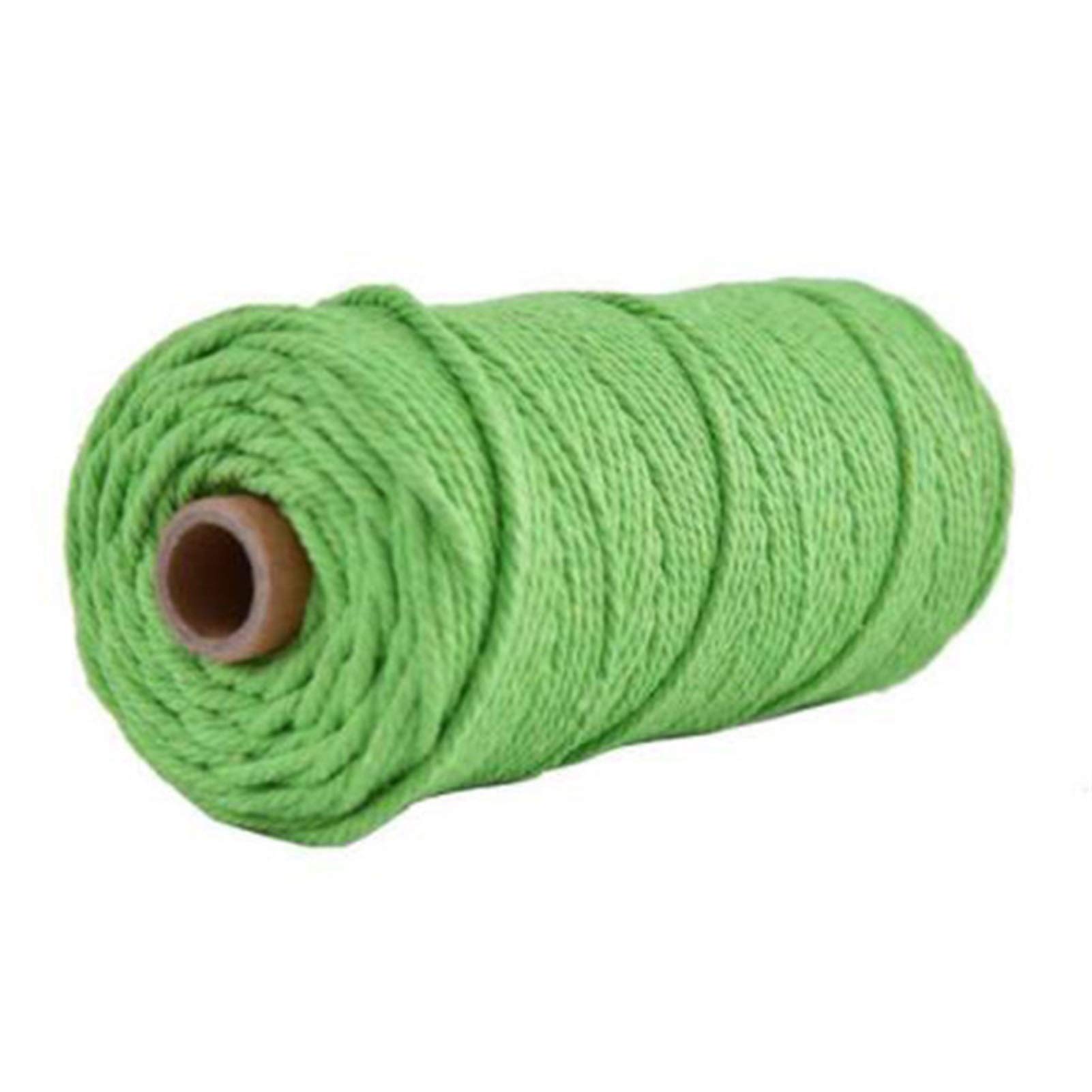 Zkenshan-Natural Jute Twine 100m 100% Cotton Twine String Bakers Twine String Cord Rope Craft Jute Macrame String DIY Home Textile 3mm, Natural Jute Fiber (Color : Grass Green)