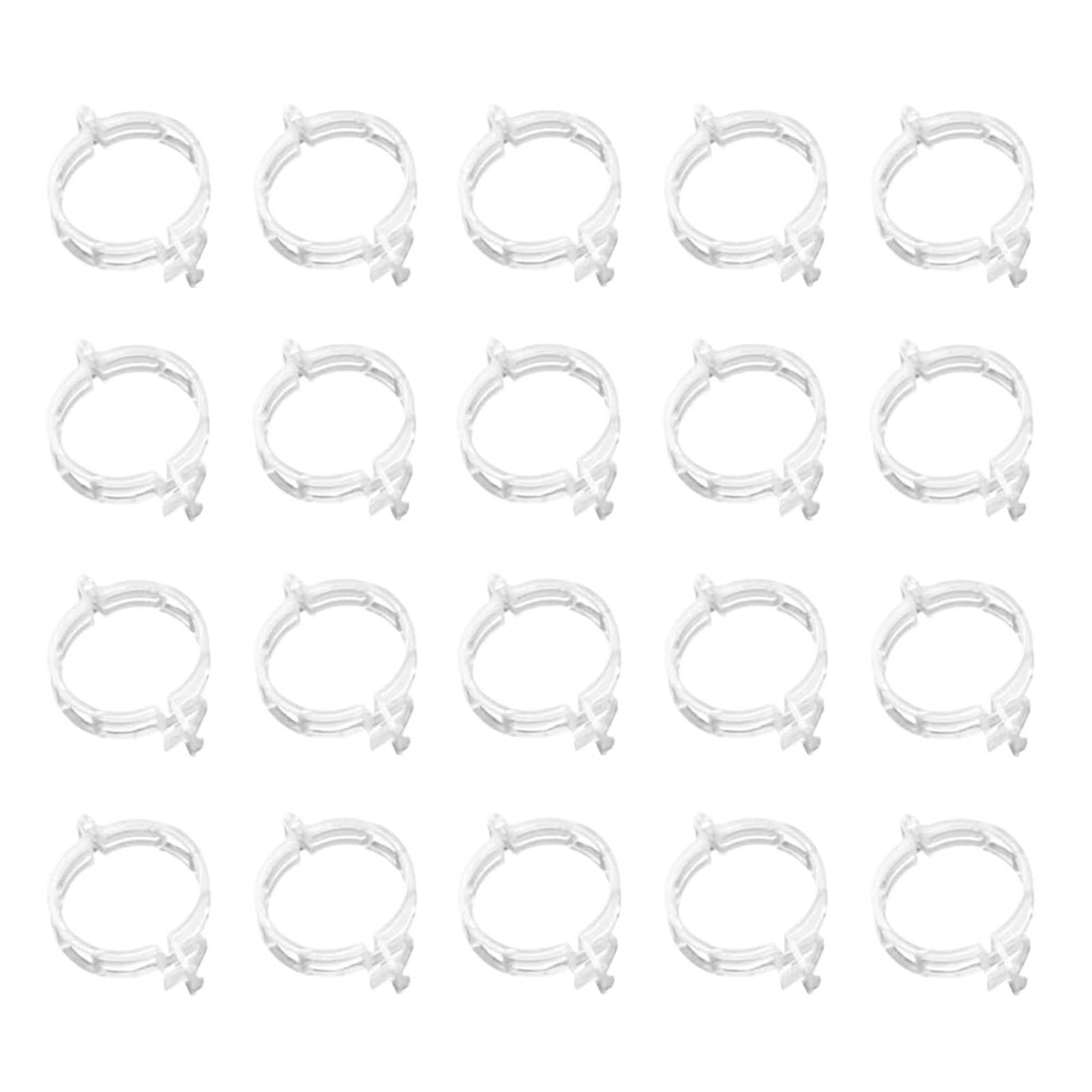 1000 Stück Pflanzenstütz-Clips, wiederverwendbare Pflanzenclips, Kunststoff, Spalier-Clips für Weinreben, Tomaten (weiß)