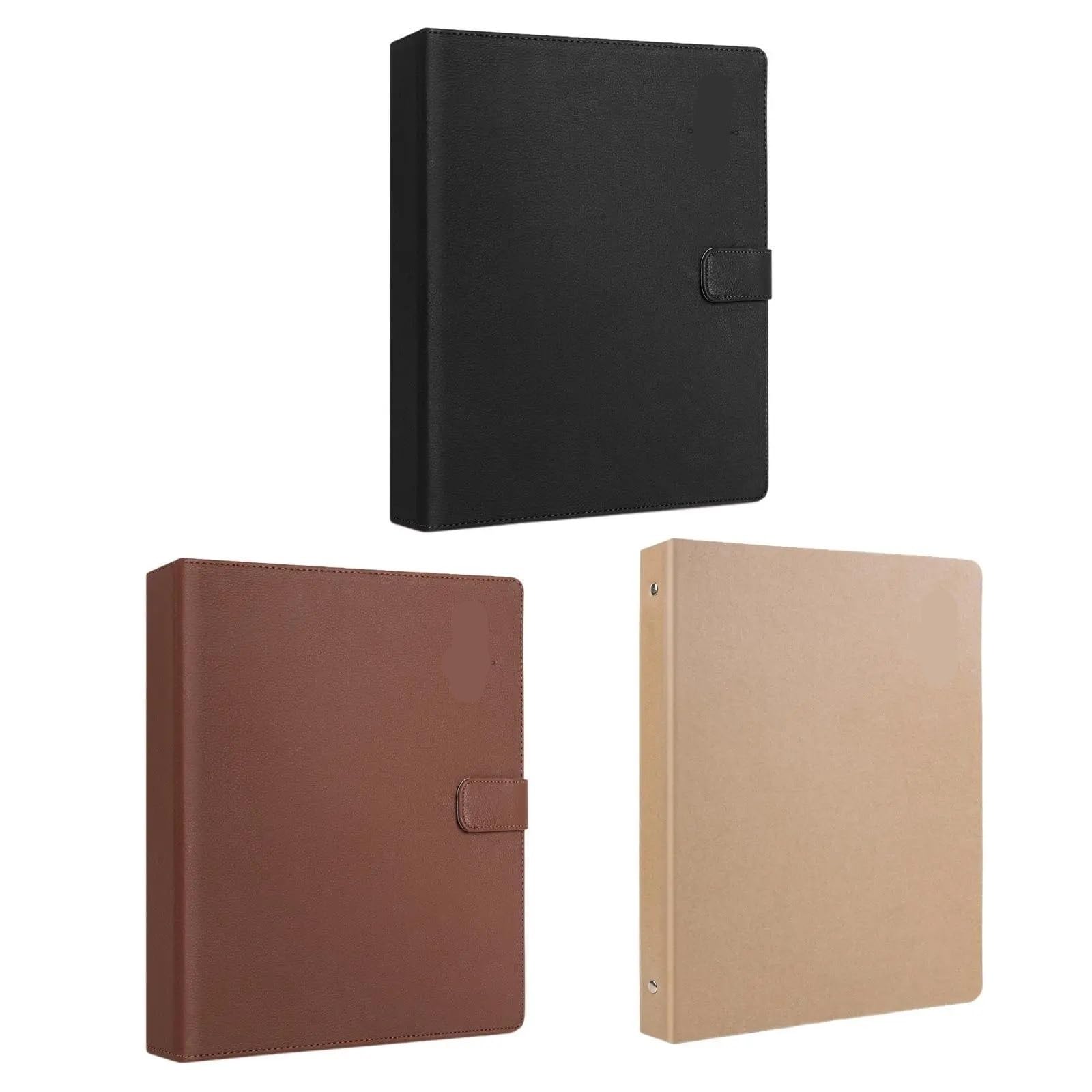 Archivador de hojas música A4, protectores transparentes multiusos para Partituras, Archivos(Brown 30 Inner Pages)