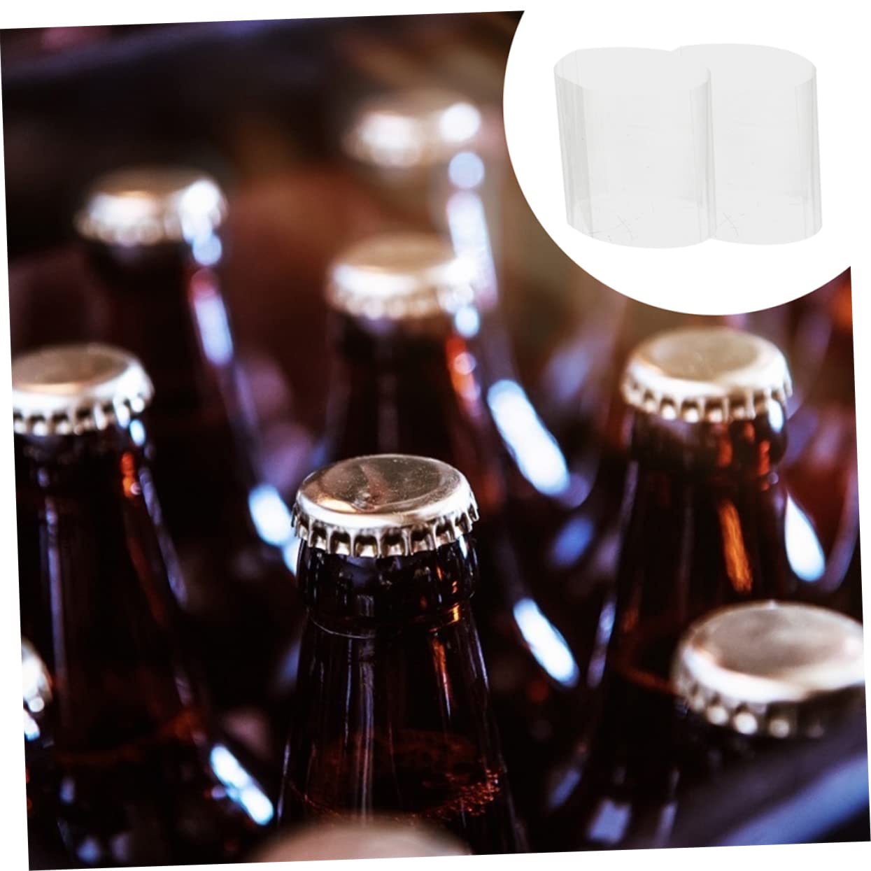Zerodeko 3sets 400 Pcs Heat Shrink Film for Bottles Shrink Wrap Bags with Odorless Easy to Use for Sealing and Packing Prevents Scratches and Damage Fits Bottle Caps 400pcs*3