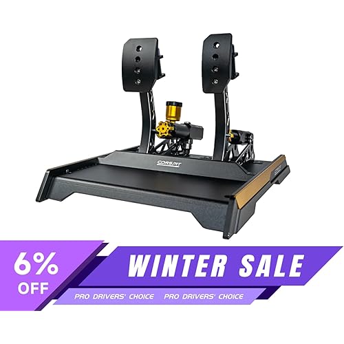 CONSPIT EVO 2 Hydraulic 2 pedal set plus Bonus: Free 3 mo. VRS telemetry and coaching - Get hydraulic at loadcell pricing!