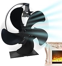 Lareira | Fogão a lenha 5 lâminas alimentado por calor com decoração Moon Star - Ventilador termoelétrico para fogão a lenha/pellet/queimador lenha Nanyaciv
