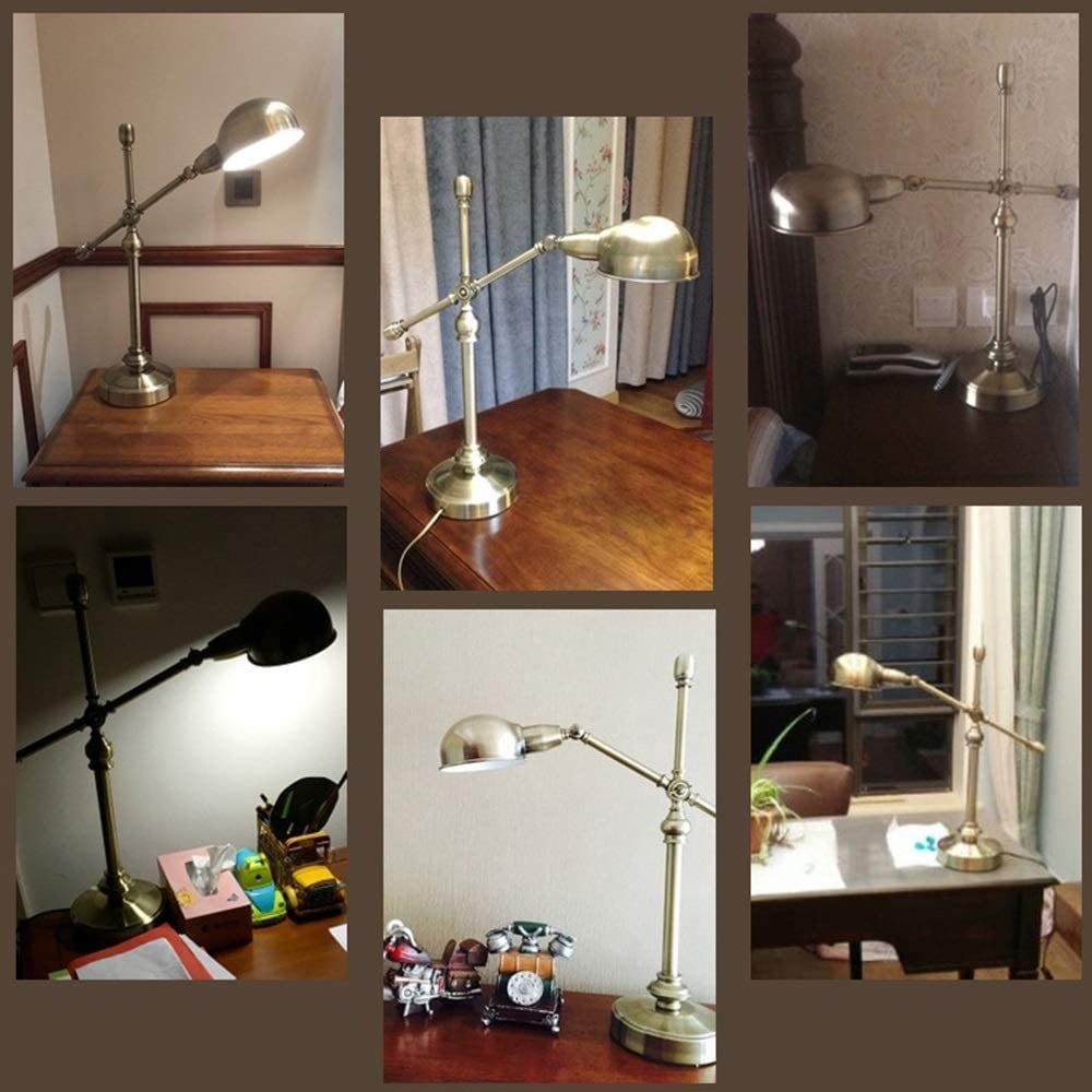 Lampka Biurkowa Lampka do Czytania Regulowane Długie Ramię Retro Lampa Biurkowa Klasyczna Sypialnia Lampka Nocna Badania Praca Badania Lampy Biurkowe Ochrona Oczu Lampa Stołowa Lampka na Biurko Lampa
