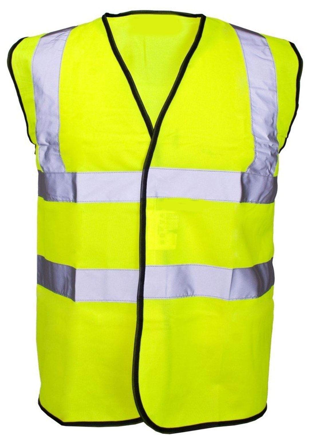 Hi Vis High Visibility Waistcoat Mens Women Reflective Workwear Safety Vest Top#(Yellow Hi Viz Vest Waistcoat 352#2X Large#Mens)