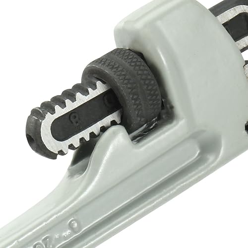 Miniatura 4 de uxcell Llave de tubo recta de mandíbula de gancho resistente con mango de aluminio de 8 pulgadas