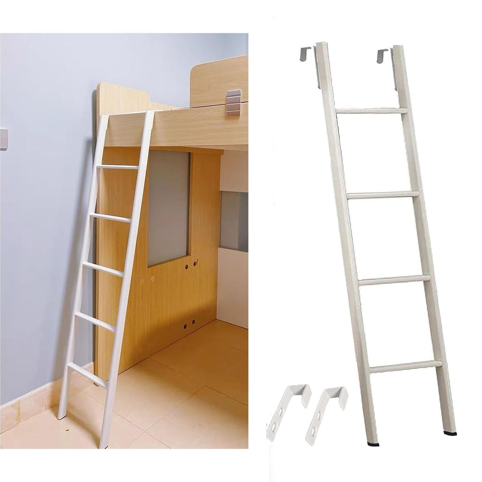 Genérico Escalera para litera de Autocaravana con Gancho, 45"/51"/55"/59"/63"/65"/67"/69"/71"/73"/ Escalera Ajustable Interior para remolques de Viaje, Dormitorio, altillo, Autocaravana, es
