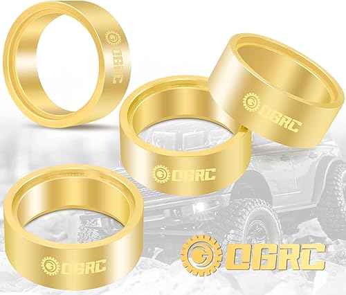 Miniatura 5 de OGRC - Anillo interno de latón de 1.0 pulgadas, anillo de abrazadera con peso de rueda pesada de 3.25 oz, se adapta a llantas de rueda RC para TRX4M