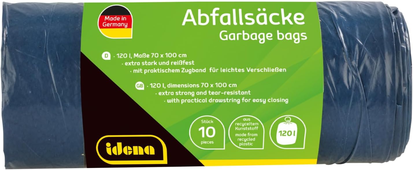 Idena 50056-5 Waste Bag Set, Plastic, Blue