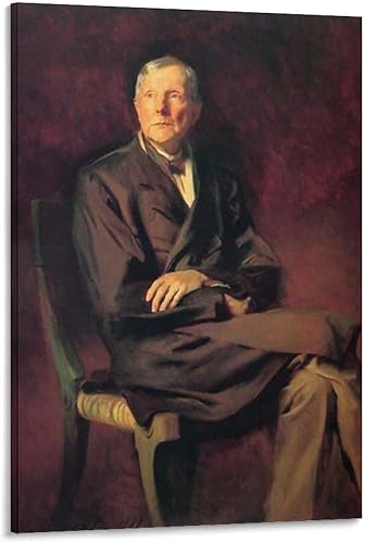 John Singer Sargent - Póster artístico de John D. Rockefeller, lienzo para decoración de pared, impresión de fotos, regalos para el hogar, pósteres