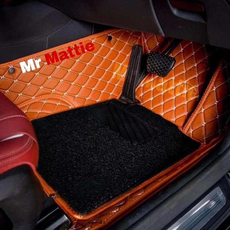 Image of Mr Mattie 7D Car Floor Mat Compatible with Mahendra XUV 7XO for 3 Rows 2027, Tan