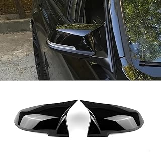 SNA Side Mirror Caps for 3 Series F30 F31 F34 4 Series F32 F33 F36 2 Series F22 F23 1 Series F20 X1 E84 M2 F87 (Gloss Black ABS Mirror Covers, 2-pc Set)