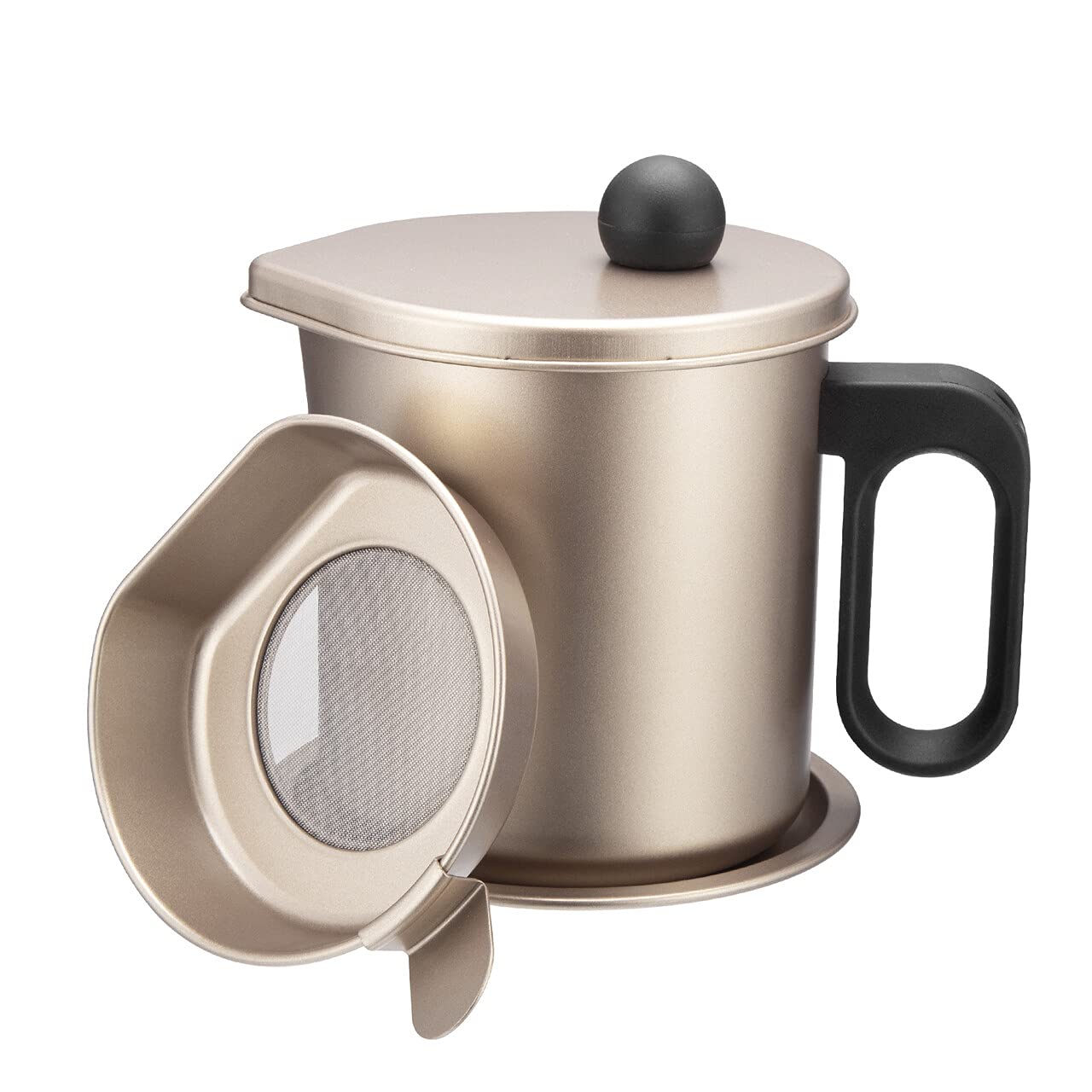 Buy Bacon Grease Container with Strainer1.7L Oil Pot with Fine Mesh