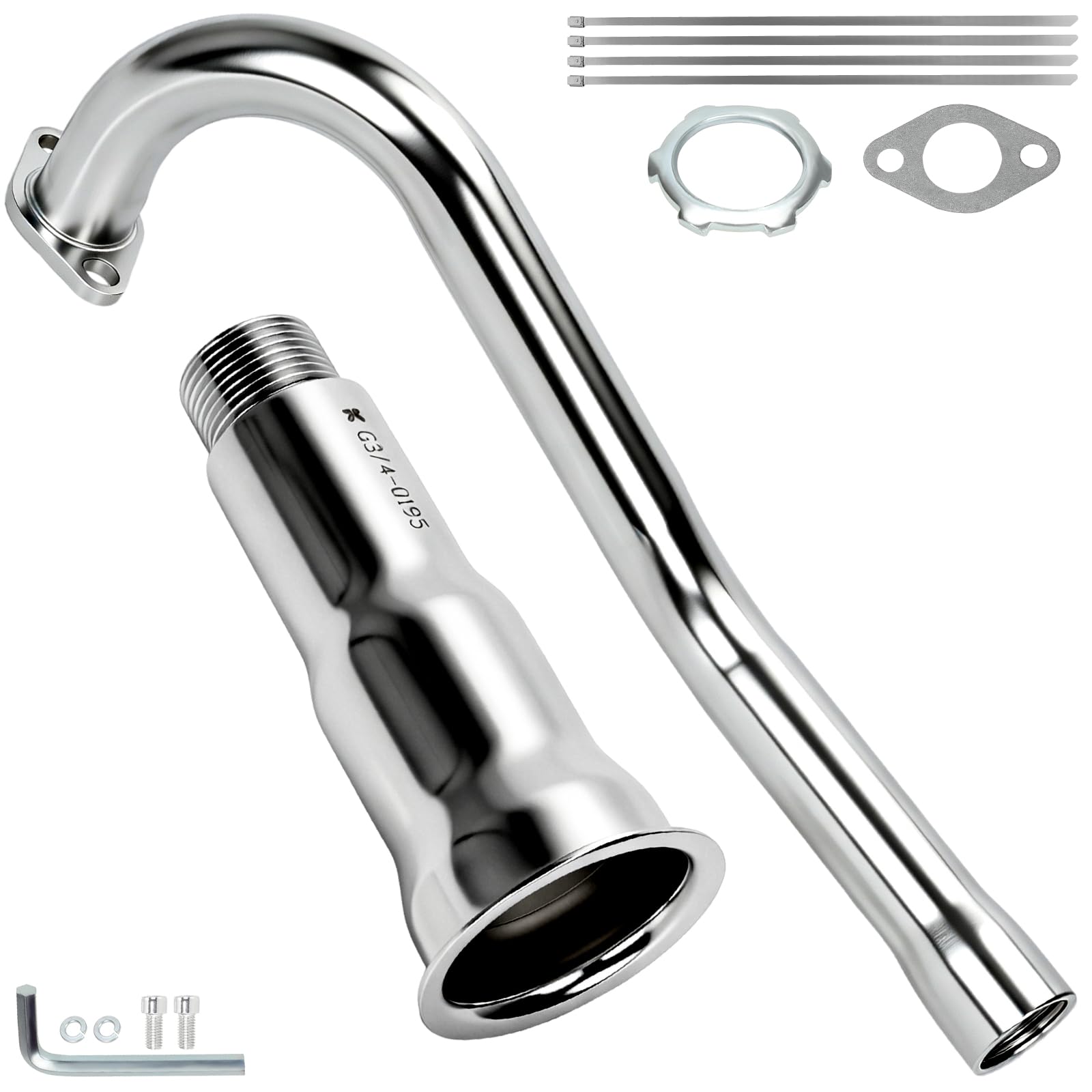 Central Long Mini Bike Trumpet Exhaust Pipe for GMB100 CT100U