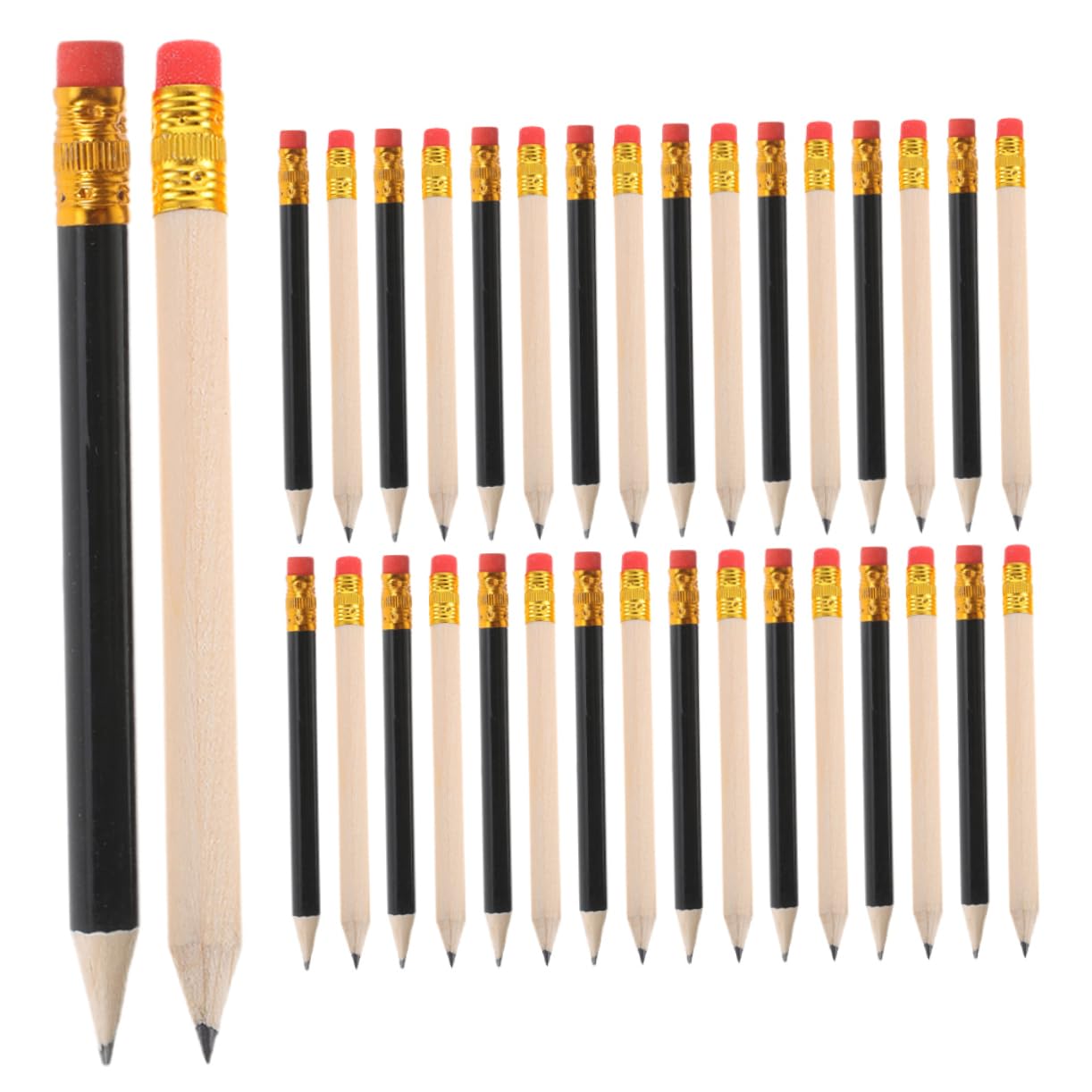 144 Pièces Crayons de Bois avec Crayons de Golf Hb Courts pour Artistes Écoles et Événements Bois