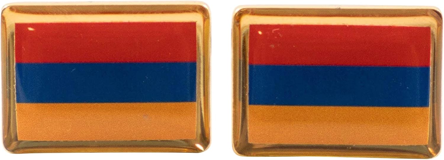 Armenian Flag Cufflinks, Lapel Pins, Tie Bars, Earrings, Jewelry and Accessories