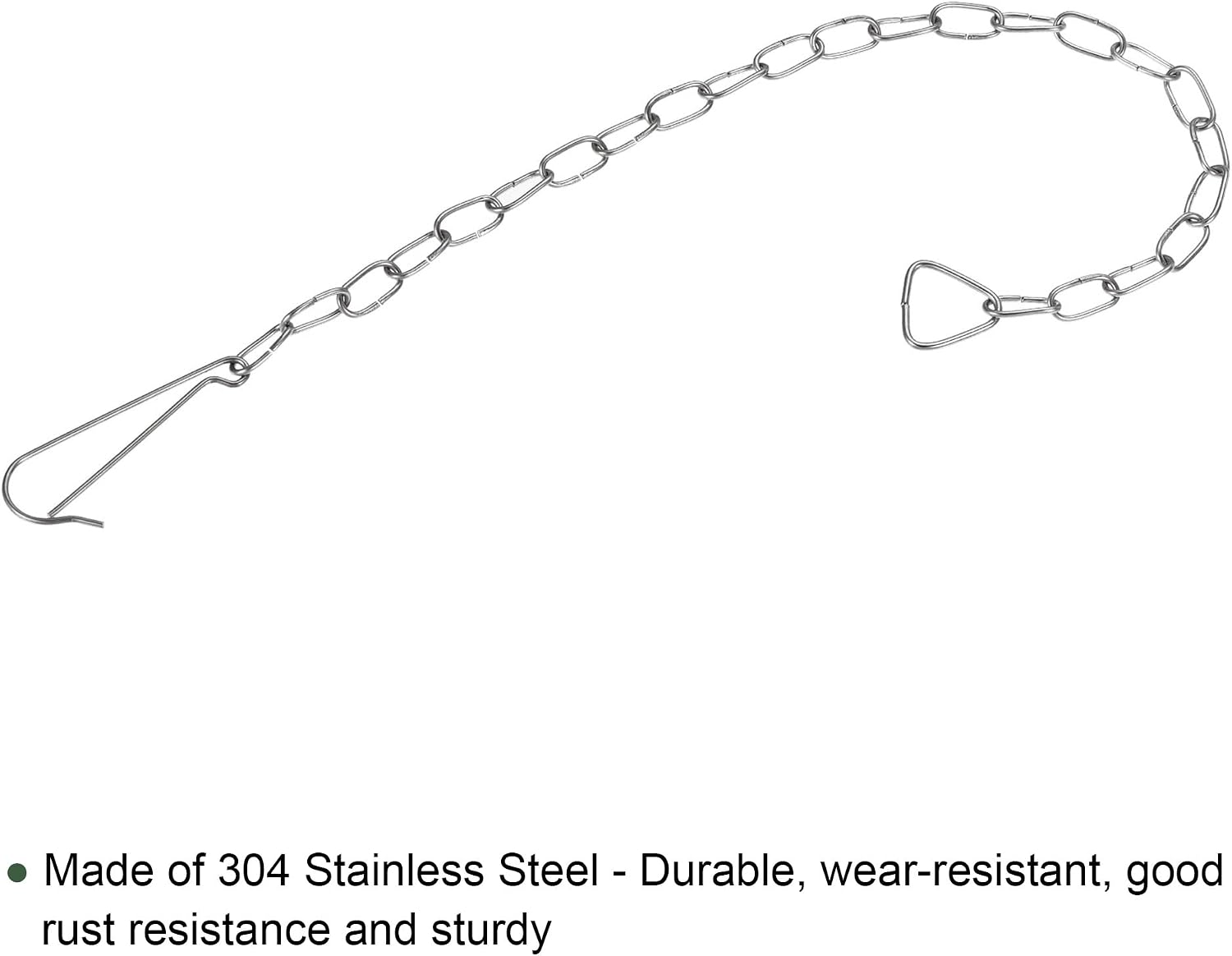 YOKIVE 4 Pcs Toilet Flapper Chain, 304 Stainless Steel Toilet Flapper Lift Oval Chain Replacement, Great for Toilet Flappers (Silver, 8.66-Inch)