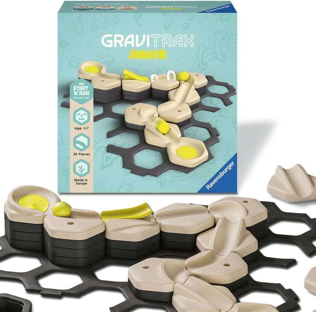 Ravensburger - Gravitrax Junior - My Start and Run 38-piece Expansion Set - Ball Track - Creative Building Game - Building Ball Course - from 3 Years Old - French Version - 27531
