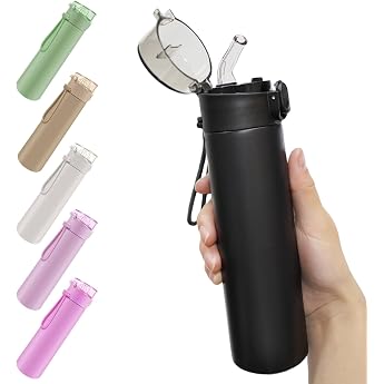 250 ml Stainless Steel Water Bottle 304 Stainless Steel Water Bottle with Handle Mini Double-Walled Thermos Flask Portable Insulated Flask for Sports School Outdoor Black