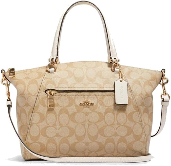 COACH Women&#39;s Prairie Satchel Bag (Light Khaki/Chalk)