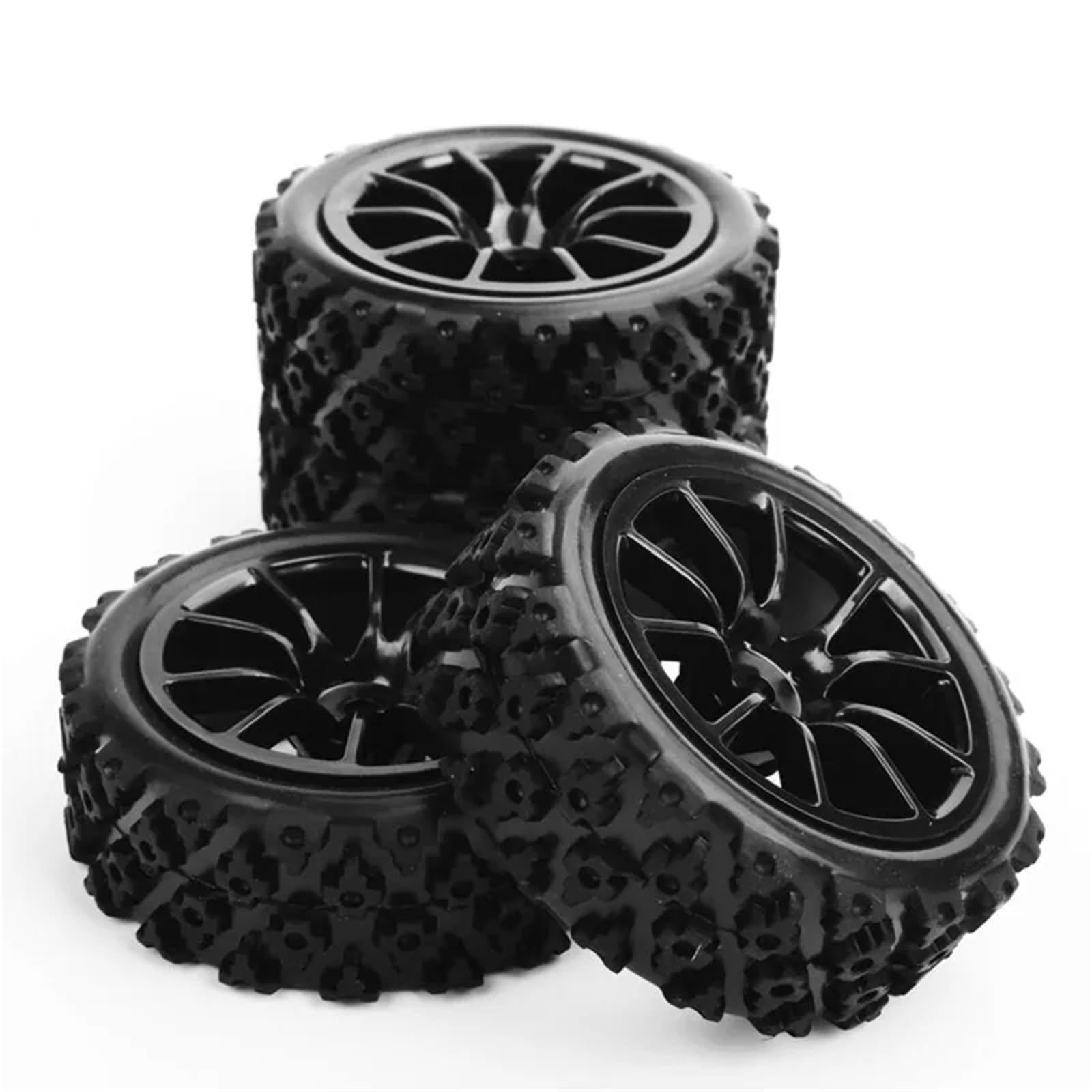 Neumático RC para HPI HSP para Racing 1:10 4 Uds 12mm Neumático Goma Hexagonal para Cubo Rueda RC para Rally Todoterreno Modelo Coche Accesorio Repuesto Piezas
