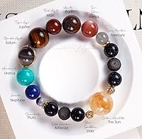 Vista 30 de Precious Gemstone Natural Crystal Healing Bracelet, Rutilated Quartz, Moonstone, Quartz Handmade Original Design Bracelet