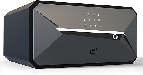 Y-Series Caja fuerte inteligente de huellas dactilares, caja de seguridad con llave, 1.45 cúbicos, caja de seguridad para el hogar (1.45 pies