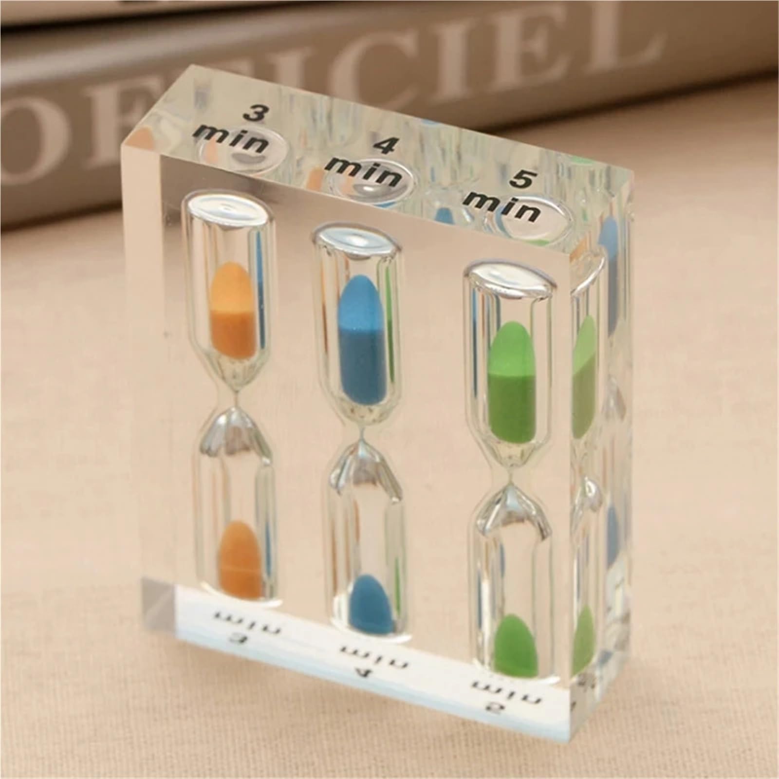 Clessidra Di Sabbia 2 pezzi Clessidra Temporizzatore Imbuto Decorazioni for la casa Accessori for la toilette Vacanza Sablier 1 2 3 4 5 minuti(3.2.1minutes)