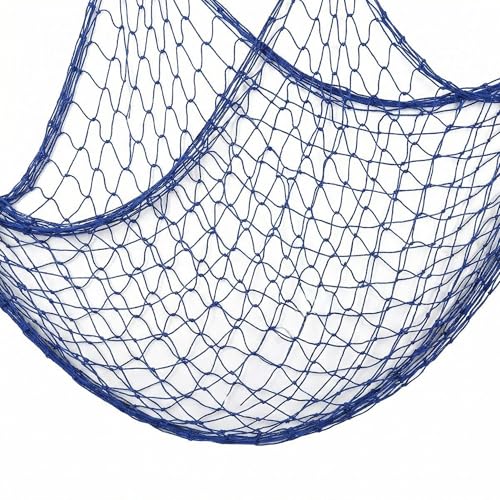 YYHCC 150 cm x 200 cm - Filet de pêche - Décoration murale - Grand filet de pêche - Décoration maritime - Décoration murale (décoration bleu marine)