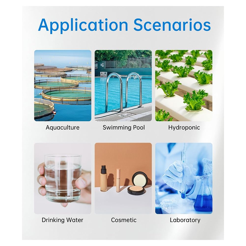 Probador de PH Digital 0.01 Alta Precisión ATC, Rango 0-14 IP65 A Prueba de Agua para Acuicultura de Piscinas de Agua y Cosméticos