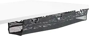 VIVO Under Desk 36 inch Mesh Net Cable Management with Power Strip Holder, Wire Organizer, Adjustable Home Office Standing Desk Cord Storage, Black, DESK-AC36MH-S