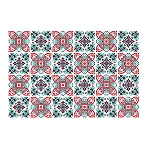 Coloray Stickers op de Tegels voor Badkamer Mozaïek-wandtegelstickers 20x20cm Set van 24 Stuks Tegelstickers voor Keuken…