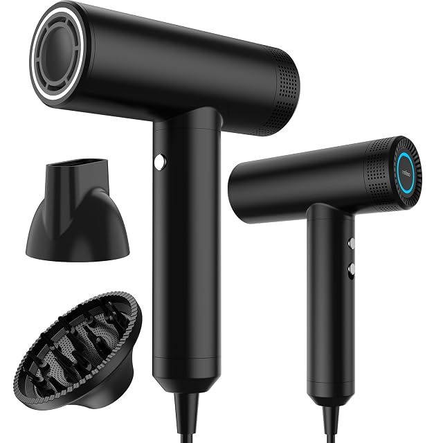 Professional High Speed Ionic Hair Dryer Ultra-Fast Drying Low Noise 110000 RPM Metal Body Household Travel Compact Blow
