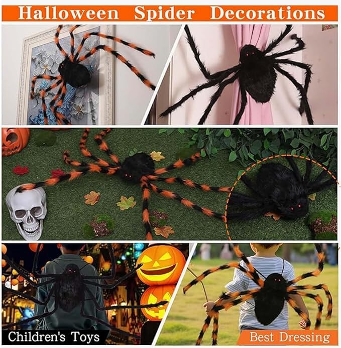 Halloween Spinnenrucksack,Große Schwarze Spinnenbeine für Erwachsene,Spinne Rucksack Süßigkeiten Tasche,Halloween Riesenspinne Rucksack,Spinne Kostüm Für Erwachsene Kinder Karneval Party
